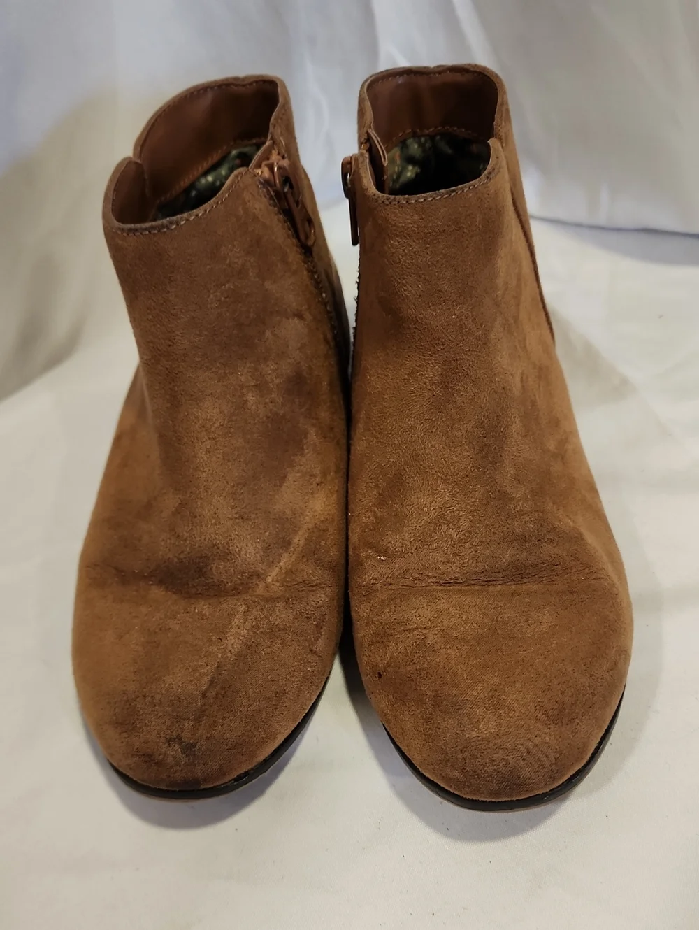 Cat & Jack Brown Suede Ankle Booties K8ds Size 3